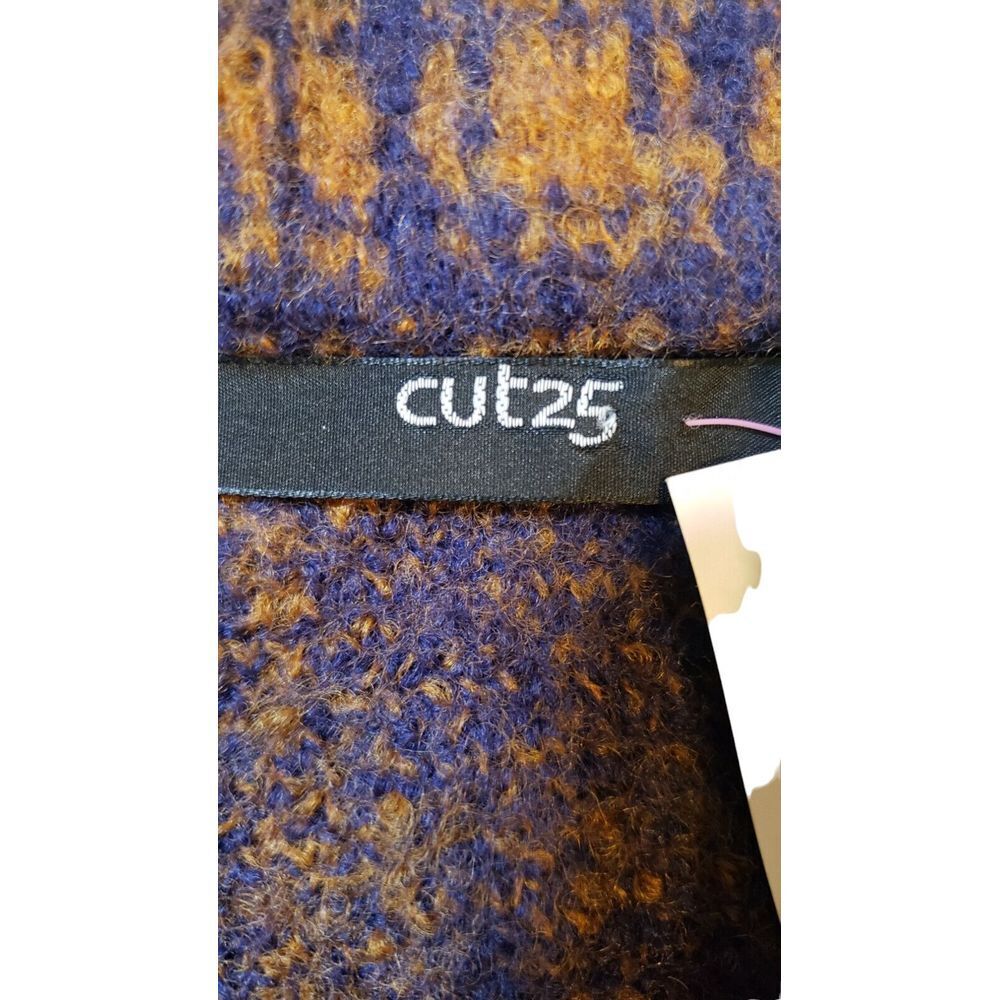 NWT Cut 25 Byzantium Plaid Crop Wool Leather Trim Jacket Zip Pocket S Orig. $550 - Picture 10 of 16